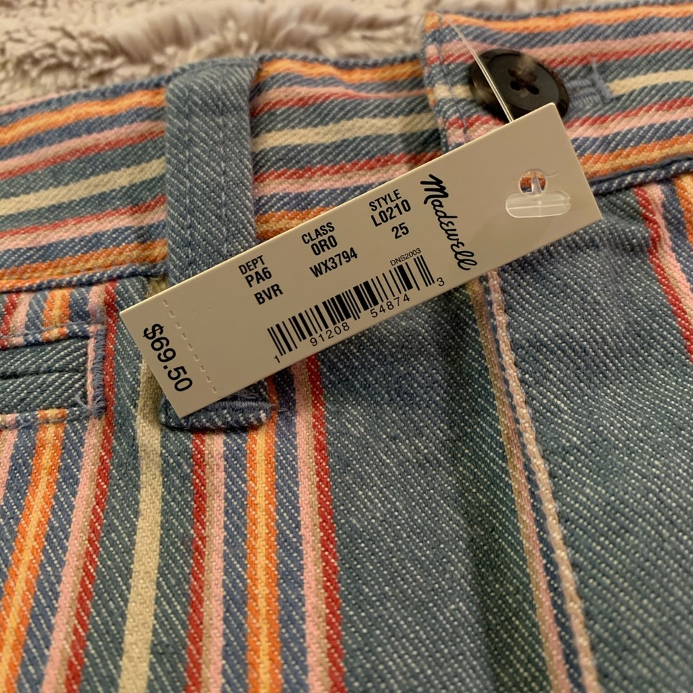 NWT Madewell Rainbow Jean Shorts - Picture 7 of 9